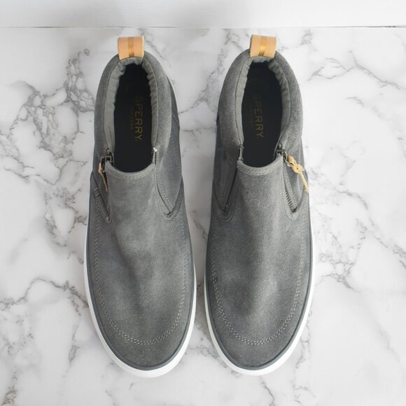 Sperry Top Sider Crest Lug Suede Chukka Sneaker Gray Size 12 - Picture 2 of 7